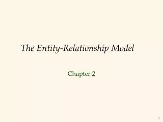 the entity relationship model