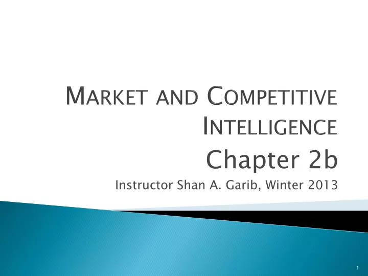 market and competitive intelligence