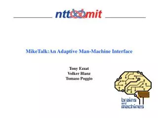 MikeTalk:An Adaptive Man-Machine Interface