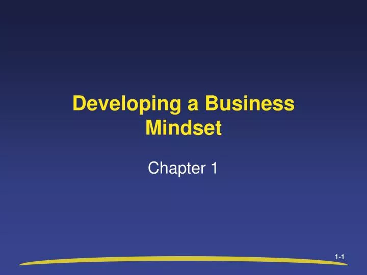 developing a business mindset