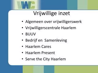 vrijwillige inzet