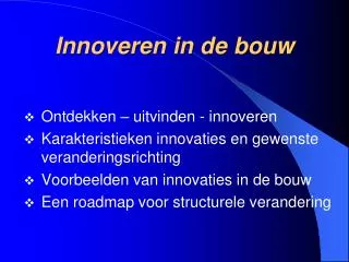 innoveren in de bouw