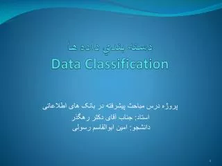 data classification