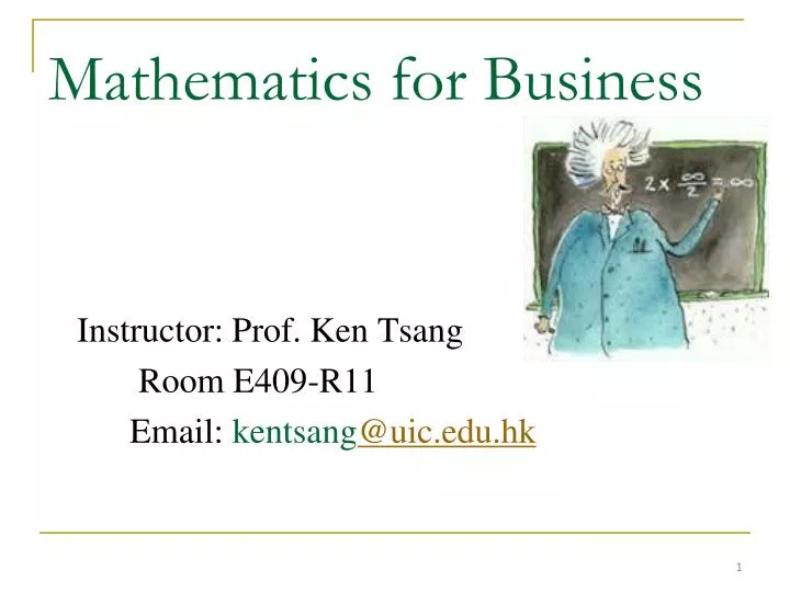 mathematics for business