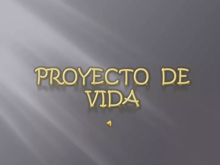 proyecto de vida