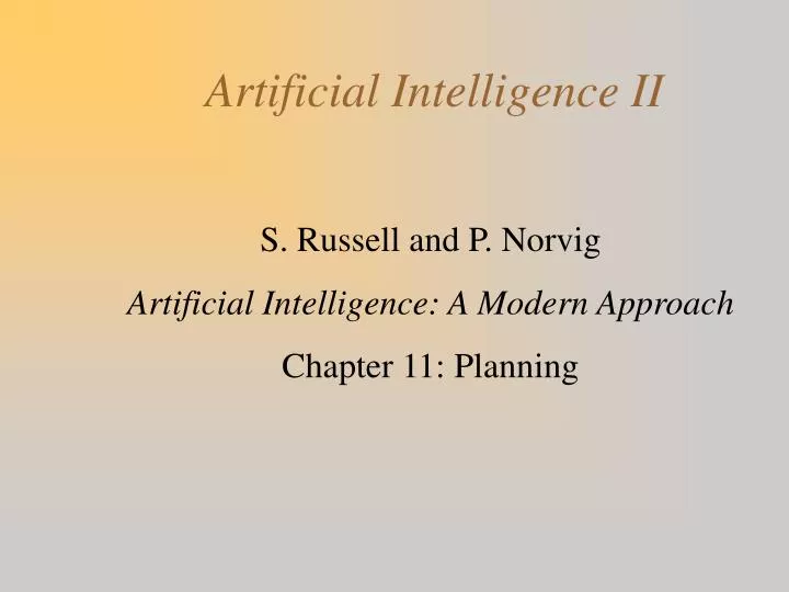 artificial intelligence ii