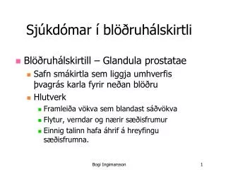 Sjúkdómar í blöðruhálskirtli