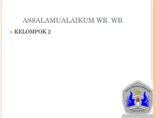 assalamualaikum wr wb