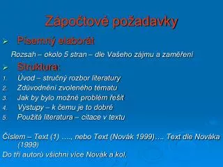 z po tov po adavky