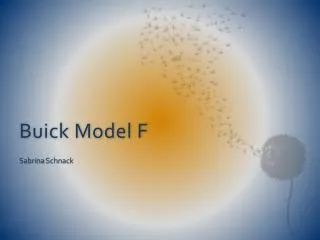 Buick Model F