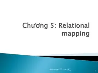 ch ng 5 relational mapping