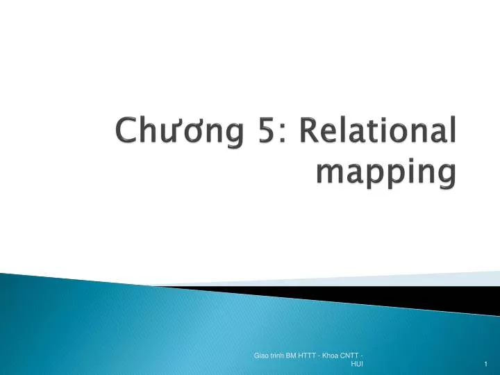 ch ng 5 relational mapping