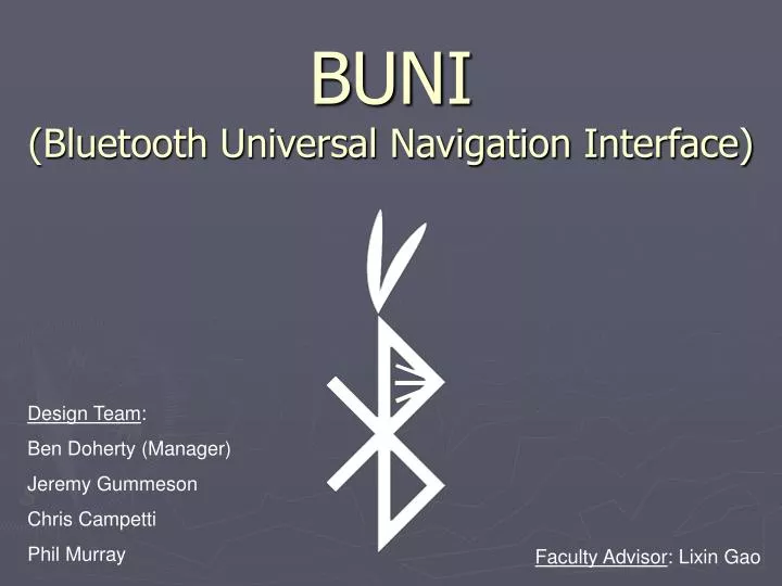 buni bluetooth universal navigation interface