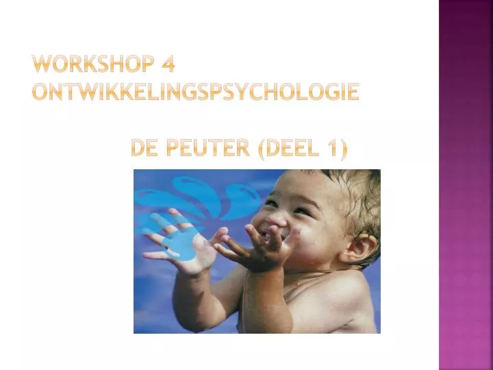 workshop 4 ontwikkelingspsychologie de peuter deel 1