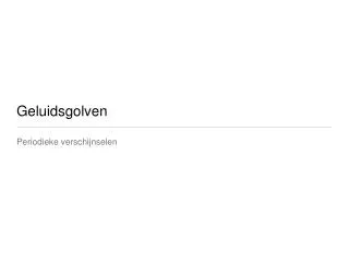 geluidsgolven
