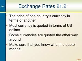 Exchange Rates 21.2