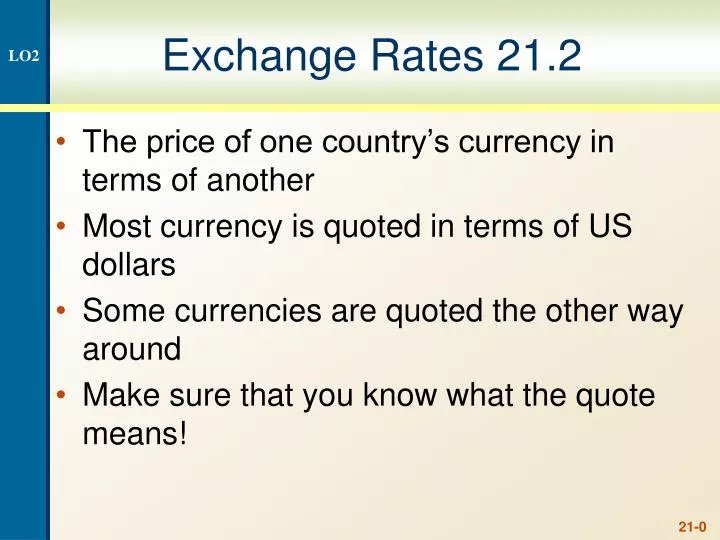 exchange rates 21 2
