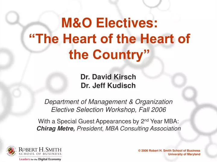m o electives the heart of the heart of the country