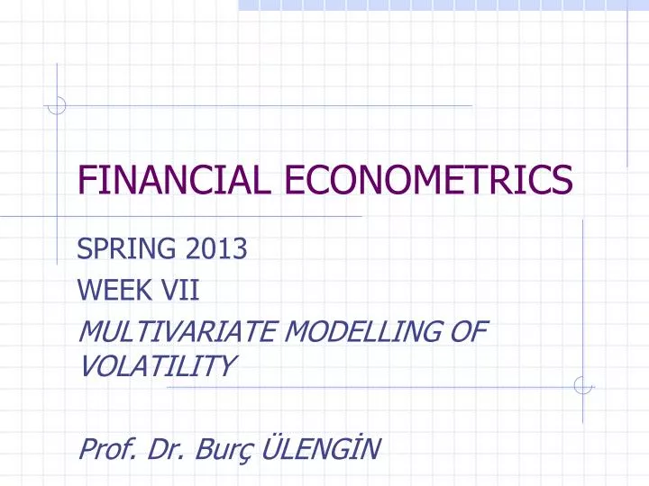 financial econometrics