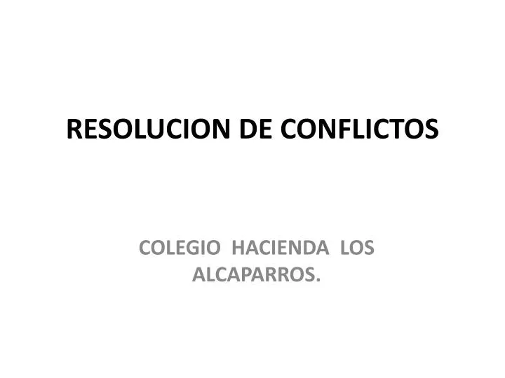 resolucion de conflictos