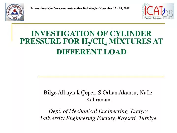 investigation of cylinder pressure for h 2 ch 4 m xtures at different load