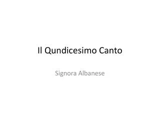 il qundicesimo canto