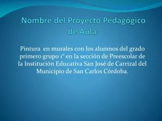 nombre del proyecto pedag gico de aula