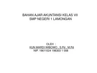 BAHAN AJAR AKUNTANSI KELAS VII SMP NEGERI 1 LAMONGAN