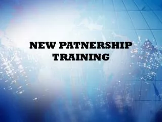new patnership training