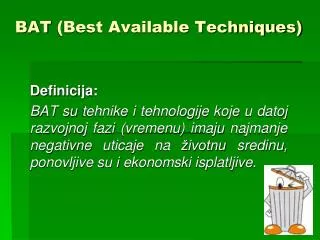 bat best available techniques