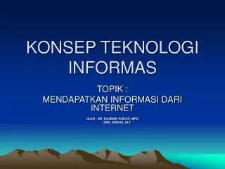 konsep teknologi informas