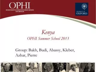 Kenya OPHI Summer School 2013