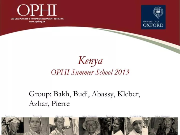 kenya ophi summer school 2013