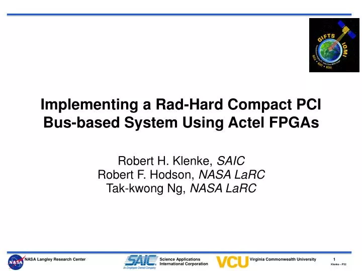 implementing a rad hard compact pci bus based system using actel fpgas