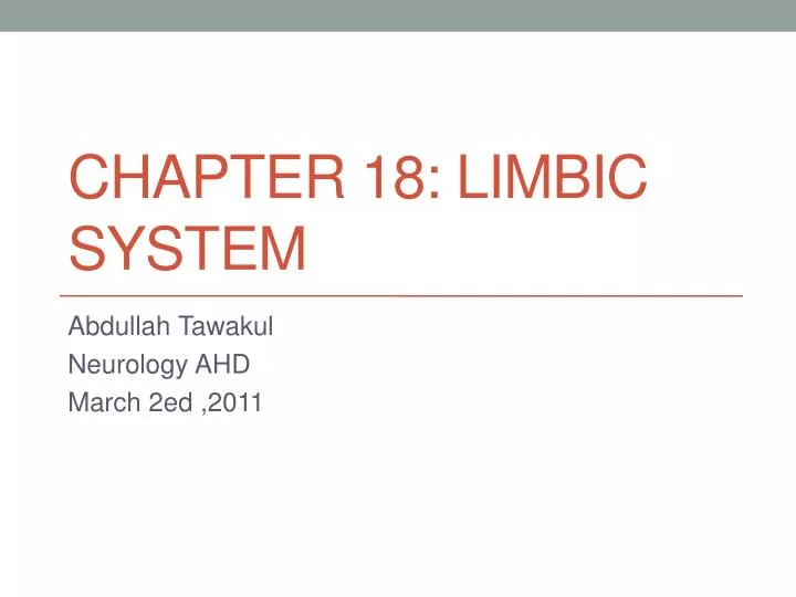 chapter 18 limbic system