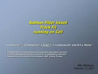 Kalman Filter based Track Fit running on Cell