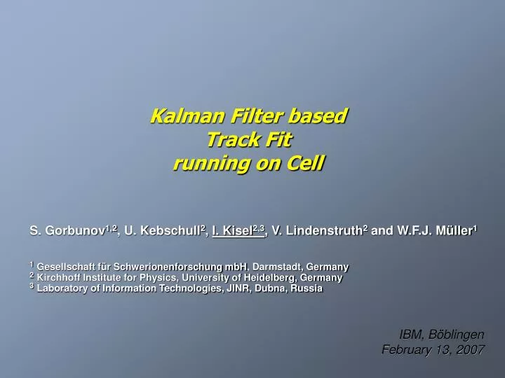 kalman filter based track fit running on cell