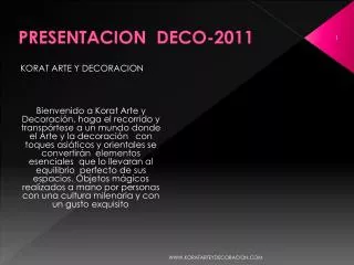 presentacion deco 2011