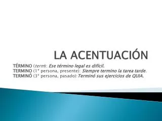 la acentuaci n