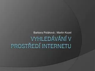 barbora pol kov martin kozel