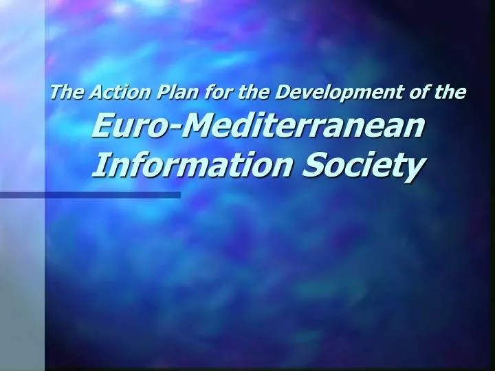 the action plan for the development of the euro mediterranean information society