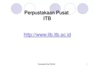 perpustakaan pusat itb