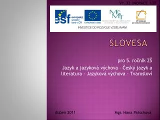 slovesa