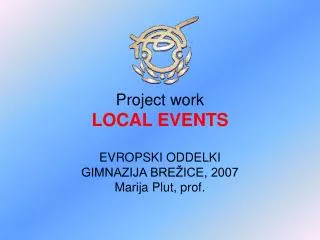 Project work LOCAL EVENTS