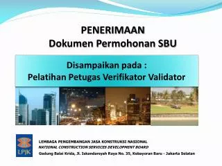 penerimaan dokumen permohonan sbu