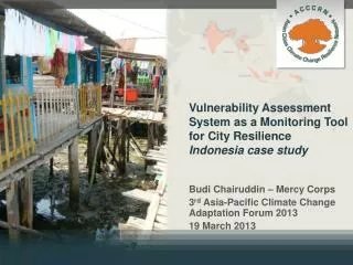 Vulnerability Assessment System as a Monitoring Tool for City Resilience Indonesia case study