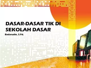 dasar dasar tik di sekolah dasar
