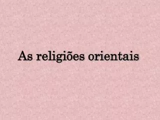 as religi es orientais