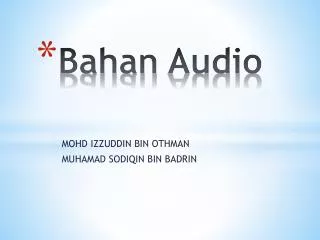 bahan audio