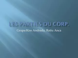 les parties du corp